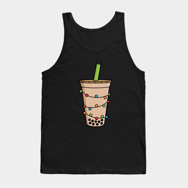 Bubble Tea - Christmas Holiday Boba Tank Top by BobaTeaMe